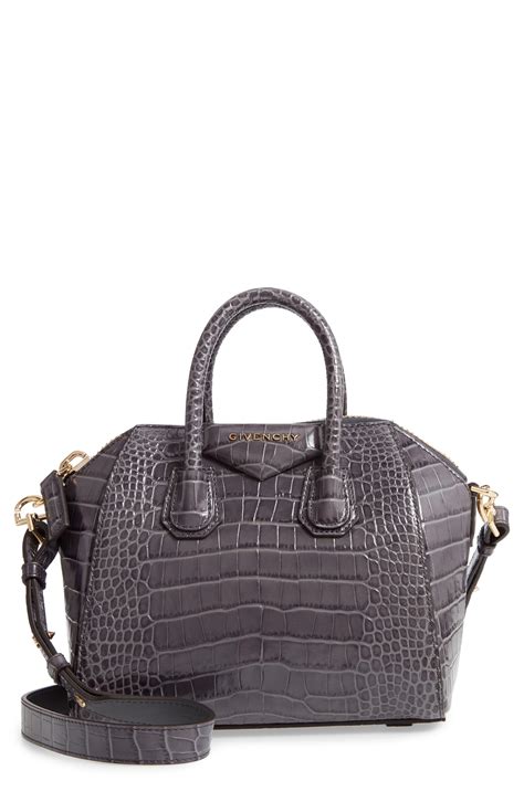 givenchy antigona handbag grey croc|Givenchy antigona bag sale.